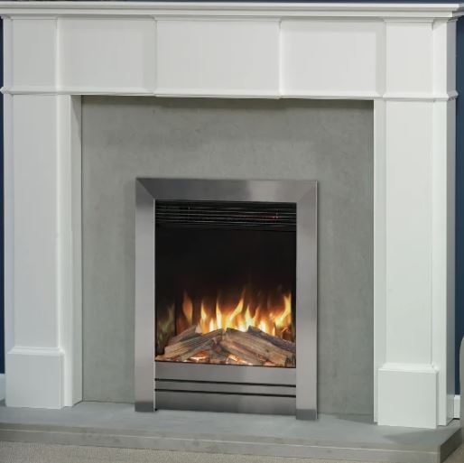 Aura Fires Abberley Super Slim - Satin Chrome C3 Electric Fires