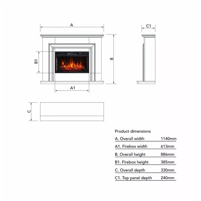 Eko Fires 1200 Electric Fire