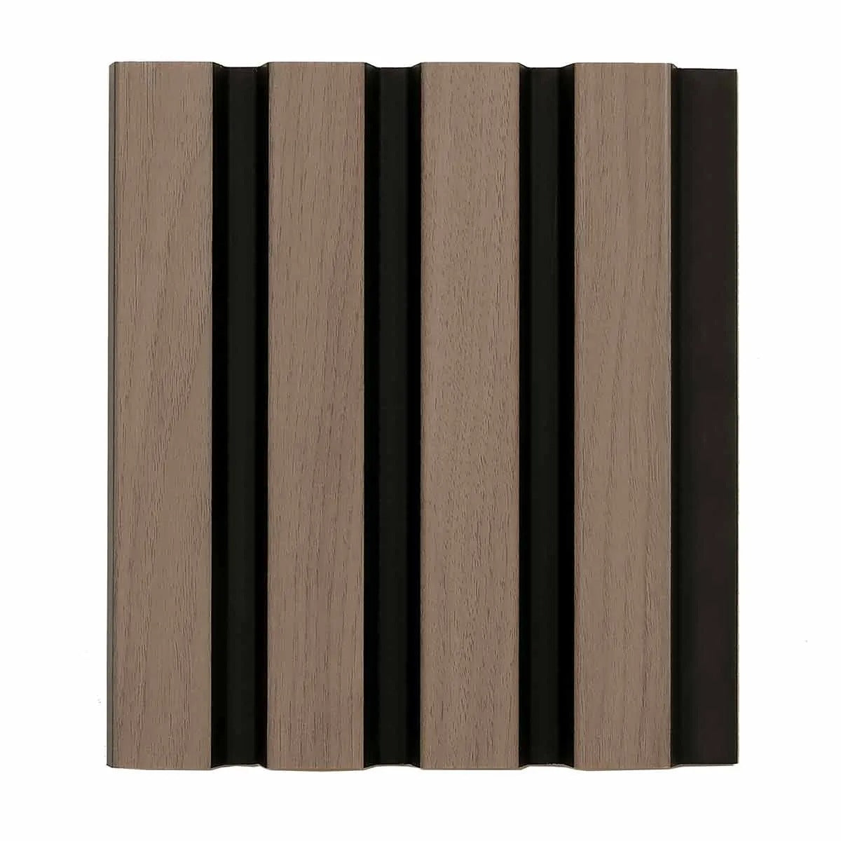 Fuse Acoustic Wooden Slatted Wall Panel in Walnut Effect, 2.4m x 0.6m
