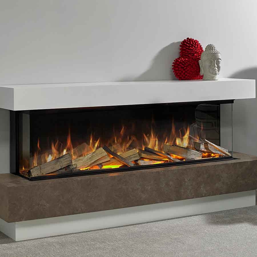 Aura fires Clifton 1000 FS suite Electric fire- Sienna& White