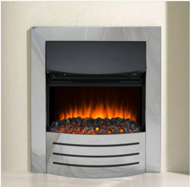 Aura Fires Belmont - Black Nickel- Inset Electric Fire
