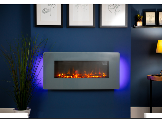 Eko Fires 1120 Grey Glass Electric Fire