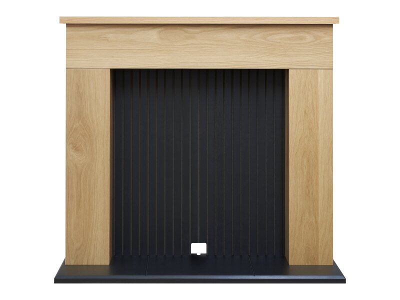 Adam Innsbruck Stove Fireplace in Oak & Black, 45 Inch
