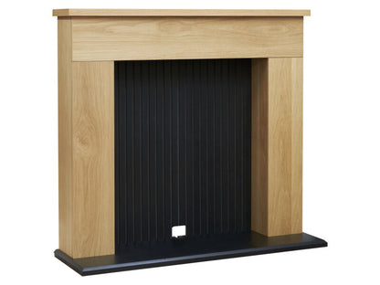 Adam Innsbruck Stove Fireplace in Oak & Black, 45 Inch