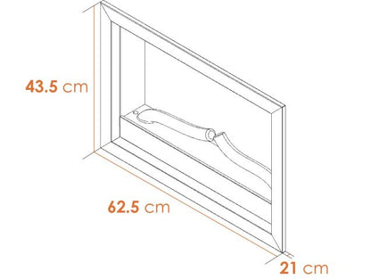 Adam Toronto Electric Wall Inset Fire with Logs & Remote Control in Black, 24 Inch