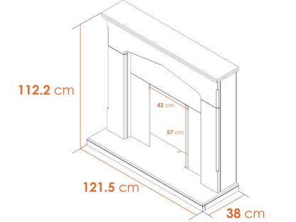 Adam Cotswold Fireplace in Stone Effect, 48 Inch
