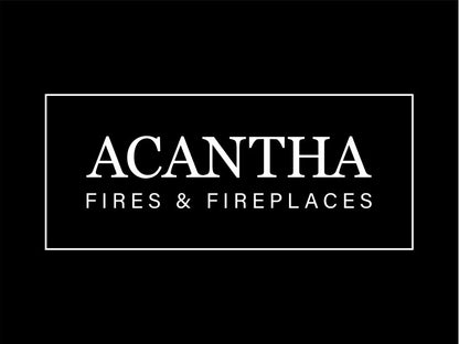 Acantha Granada White Marble Fireplace with Downlights, 48 Inch