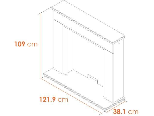 Acantha Amalfi White Marble Fireplace