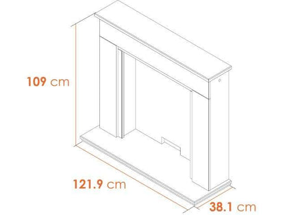 Acantha Amalfi White Marble Fireplace