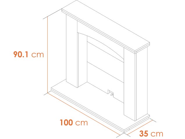 Adam Huxley in Pure White & Grey with Aviemore Electric Stove in Black, 39 Inch