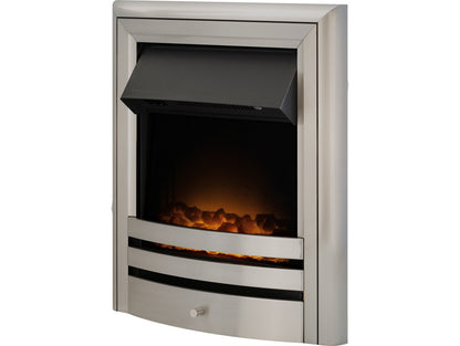 Acantha Vela Electric Fire – Brushed Steel, Antique Brass or Black Nickel