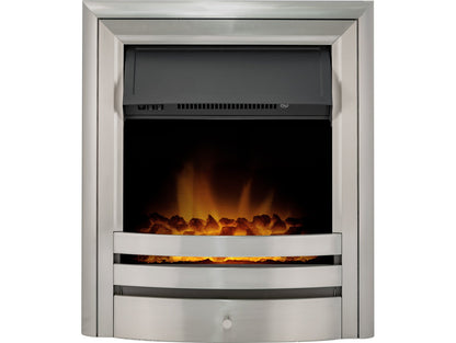 Acantha Vela Electric Fire – Brushed Steel, Antique Brass or Black Nickel
