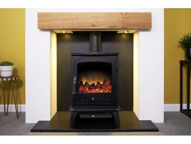 Acantha Pre-Built Stove Media Wall