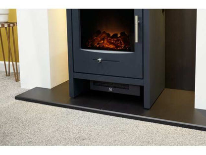 media wall with log burner