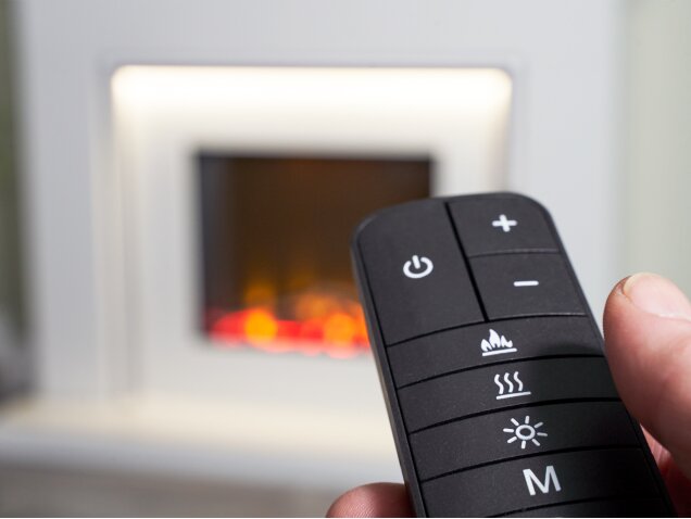 Acantha Milano White Marble Electric Fireplace Suite, 48 Inch