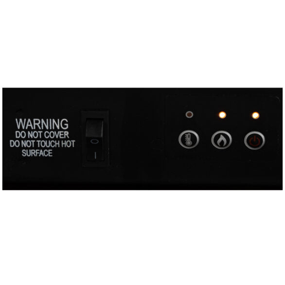 Rivenhall Black and White LED Electric Fireplace Suite Modern Wall Mounted Suite