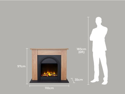 Adam Burlington Electric Fireplace Suite