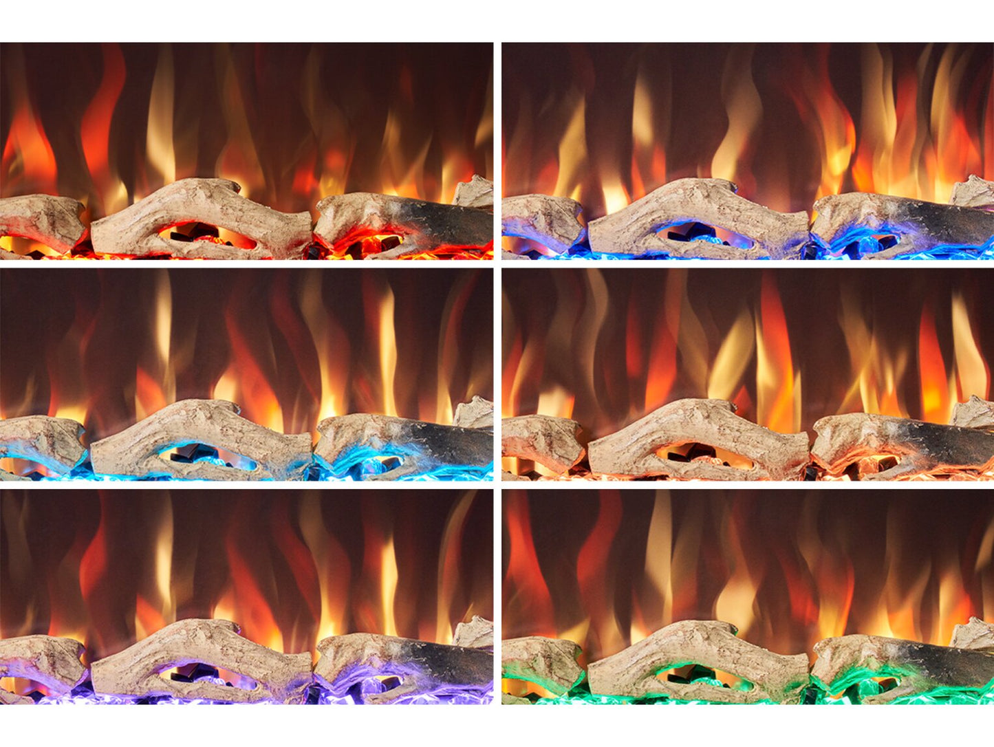 Adam Orlando Inset / Wall Mounted Electric Fire, 72 Inch