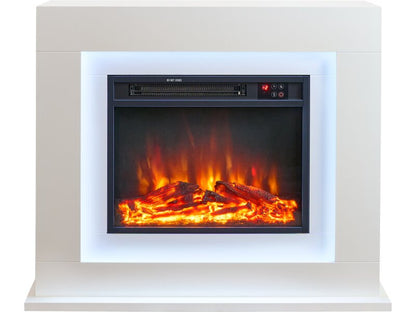 Sureflame Salisbury Electric Fireplace Suite in Pure White, 32 Inch