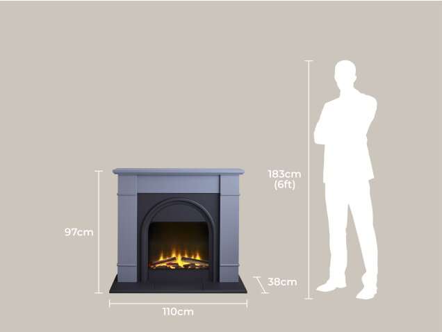 Adam Chesterfield Electric Fireplace