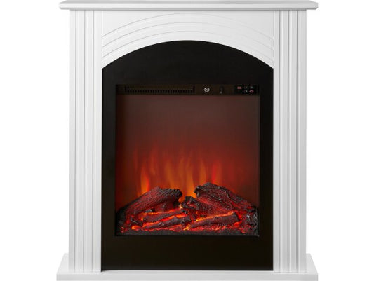Sureflame Henlow Electric Fireplace Suite in White and Black, 27 Inch