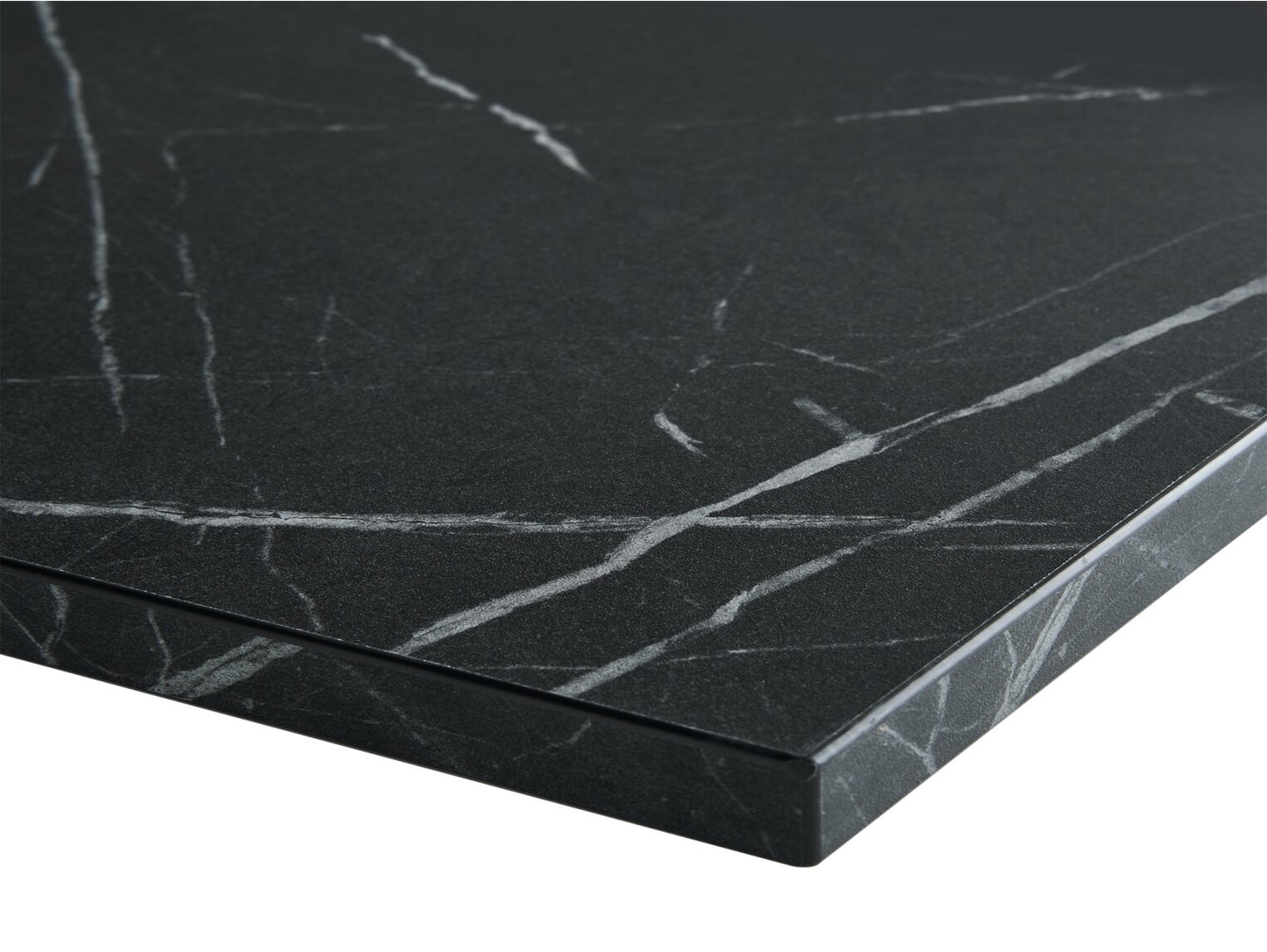 Acantha Pinnacle Fully Inset Media Wall in Black Marble Effect
