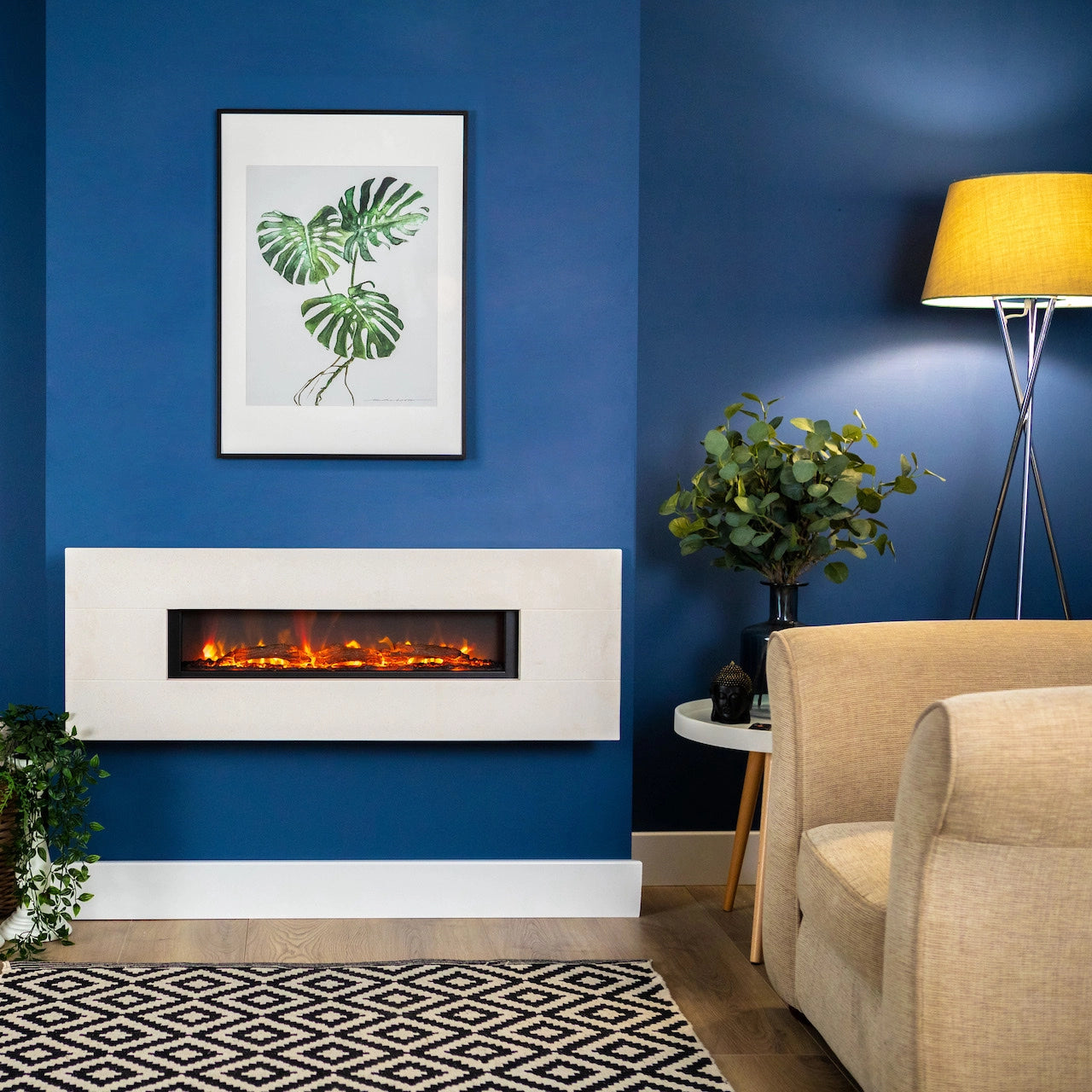 Eko Fires 1190 Wall Mounted Electric Fire - Granite & Limestone Finish