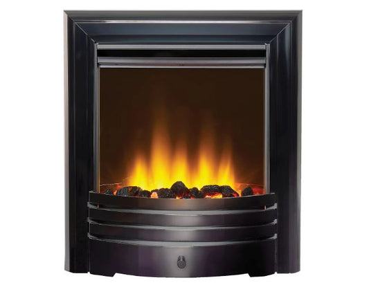 Acantha Amara Coal Electric Fire in Black Nickel with Remote Control