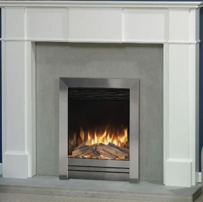 Aura Fires Abberley Super Slim  - Satin Chrome C3  Electric Fires