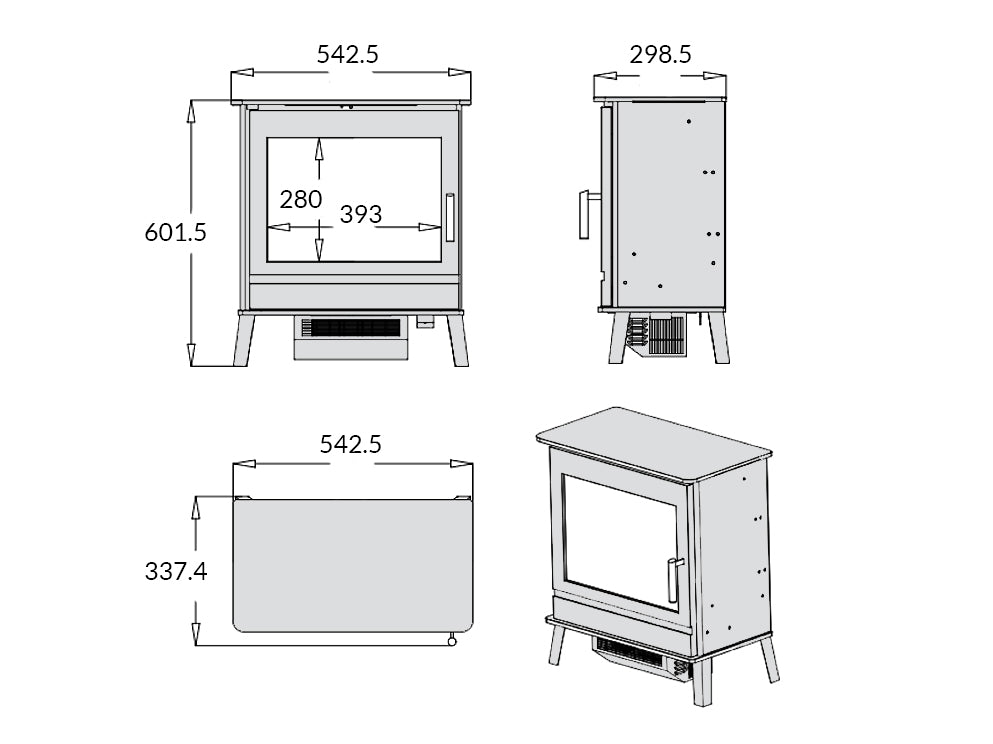 Henley Aurora Rio LCD 2kW Electric Fire