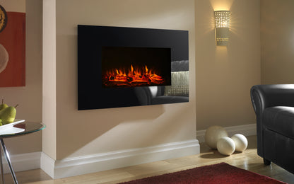 Eko Fires 1110 Black Glass Electric Fire