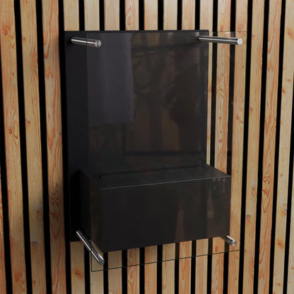 Yosemite Wall-Mounted Water Vapour Fireplace - Black