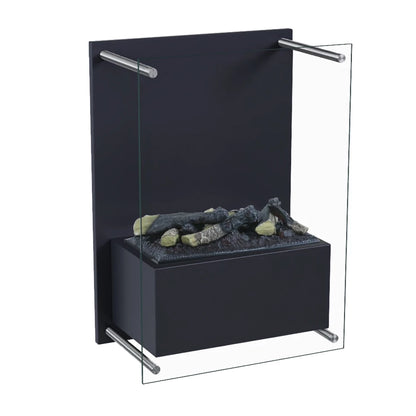 Yosemite Wall-Mounted Water Vapour Fireplace - Black