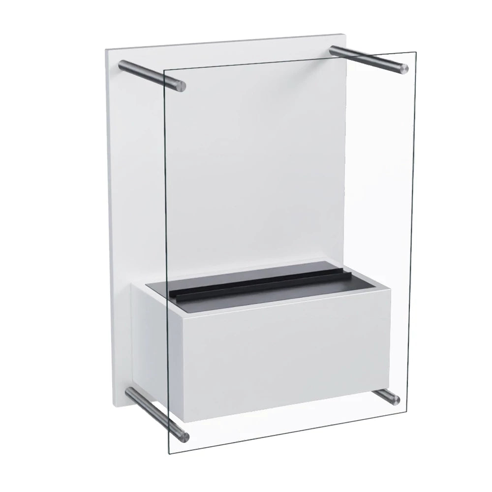 Yosemite Wall-Mounted Water Vapour Fireplace - White