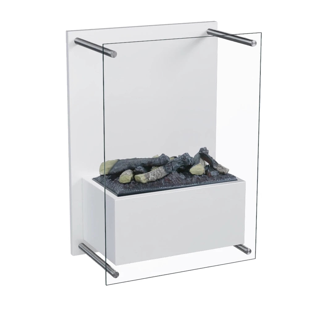 Yosemite Wall-Mounted Water Vapour Fireplace - White