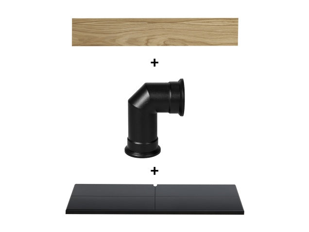 Adam Oak Beam, Hearth & Stove Pipe Set
