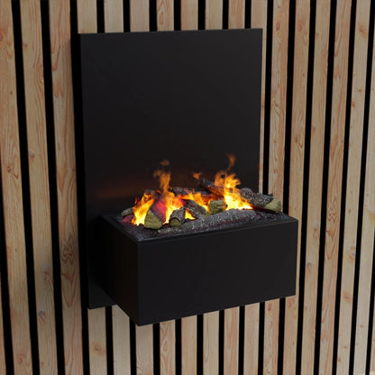 Brekke Wall-Mounted Water Vapour Fireplace - Black
