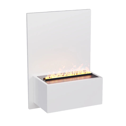 Brekke Wall-Mounted Water Vapour Fireplace - White