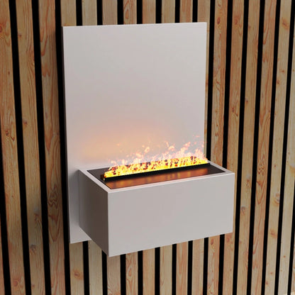 Brekke Wall-Mounted Water Vapour Fireplace - White