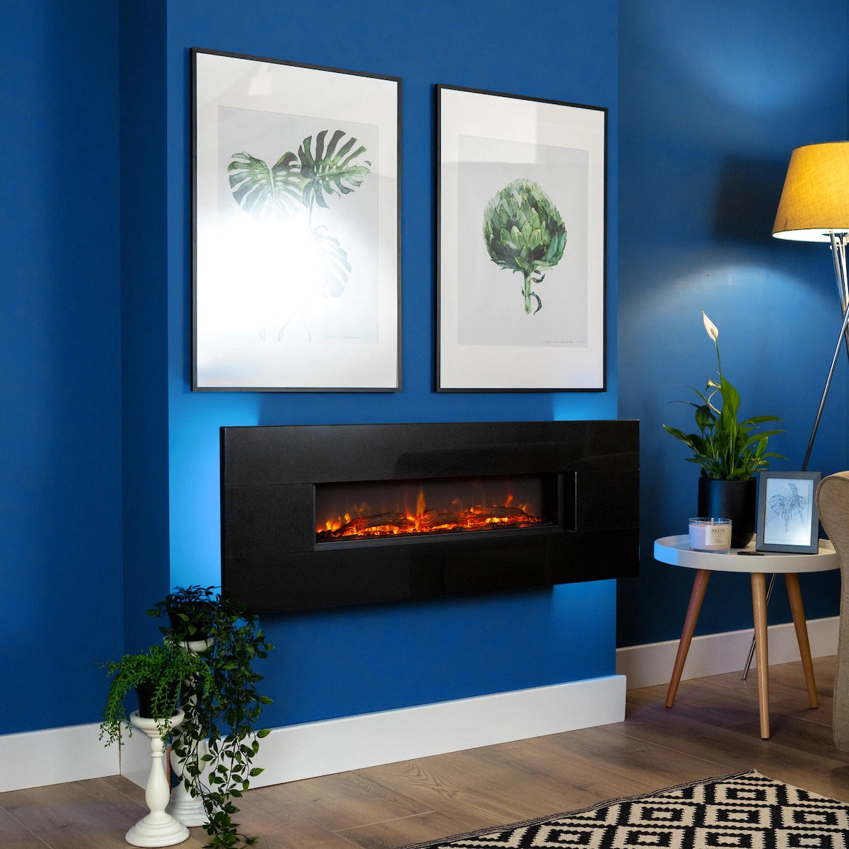 Eko Fires 1190 Wall Mounted Electric Fire - Granite & Limestone Finish