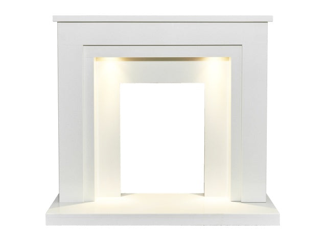 Acantha Dallas White Marble Fireplace