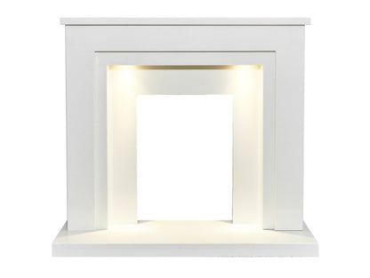 Acantha Dallas White Marble Fireplace
