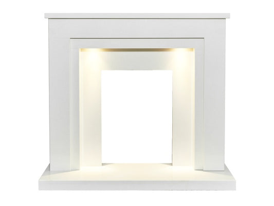 Acantha Dallas White Marble Fireplace