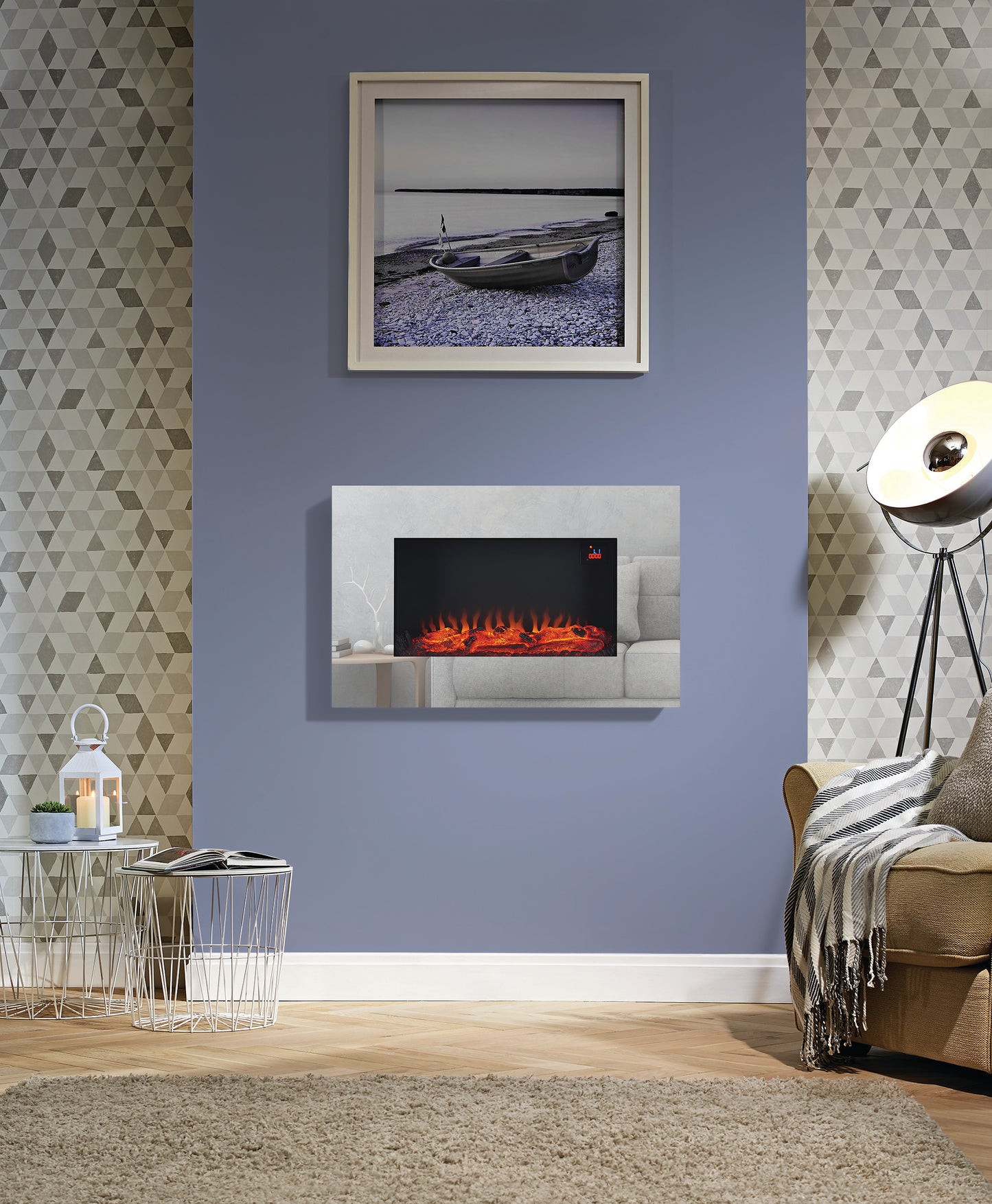 Eko Fires 1110 Mirrored Glass Electric Fire