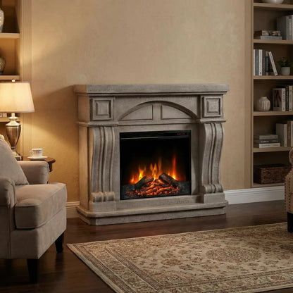 Logi - Electric Fireplace in Polystone