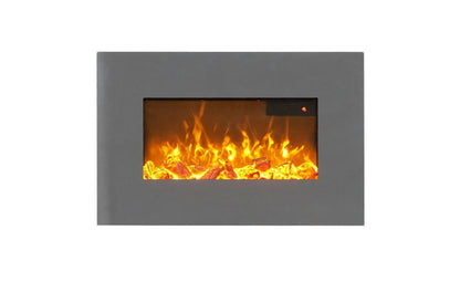 Sureflame WM-9541 Electric Wall Mounted Fire with Remote in Grey, 26 Inch