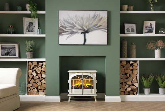Dimplex Fullerton Freestanding Electric Stove with Optiflame Technology