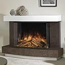 Aura fires Hanbury 800 FS Suite Electric fire -Tungsten & White
