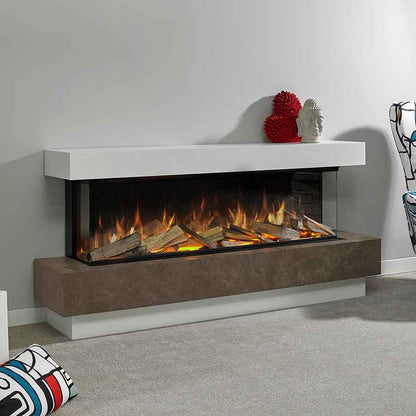 Aura fires Clifton 1000 FS suite Electric fire- Sienna& White