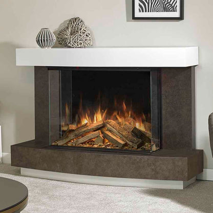 Aura Fires Hanbury 800 FS Suite - SIENNA & WHITE - Electric Fire